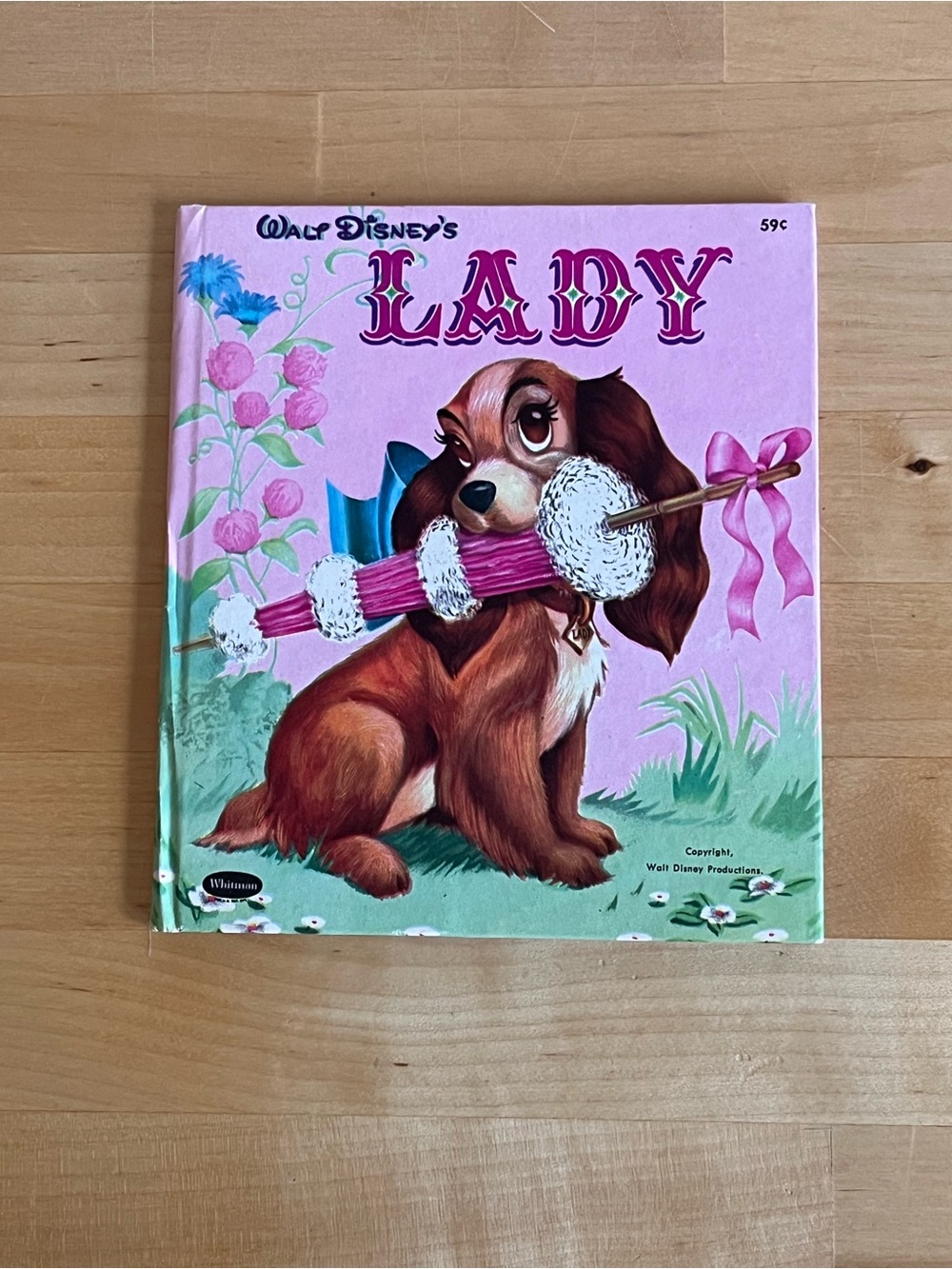 Walt Disney's Lady, Golden Tell A Tale Book 1954 Hardcover Vintage